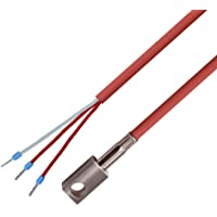 PT100 - Sensor de superficie de 3 conductores (bloque de acero inoxidable de 4 cantos- sonda de temperatura- cable de…